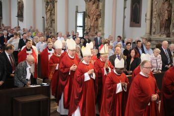 Bischof em. Dr. Friedhelm Hofmann feierte gemeinsam mit Kardinal Rainer Woelki und zahlreichen Bischöfen am Dienstag, 9. Juli, einen Pontifikalgottesdienst im Würzburger Kiliansdom.